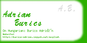 adrian burics business card